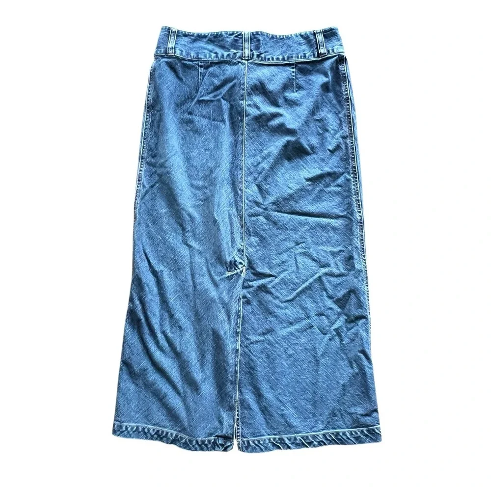 Vtg Y2K Old Navy Denim Maxi Skirt 10 32